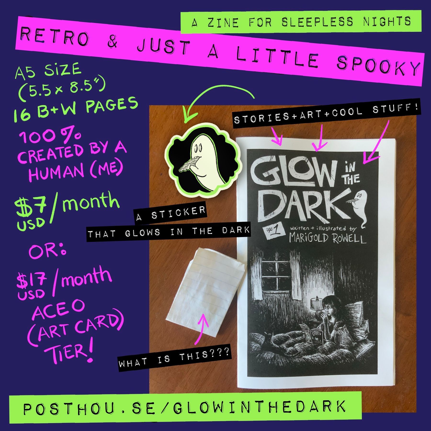 Glow in the Dark Zine Club preview