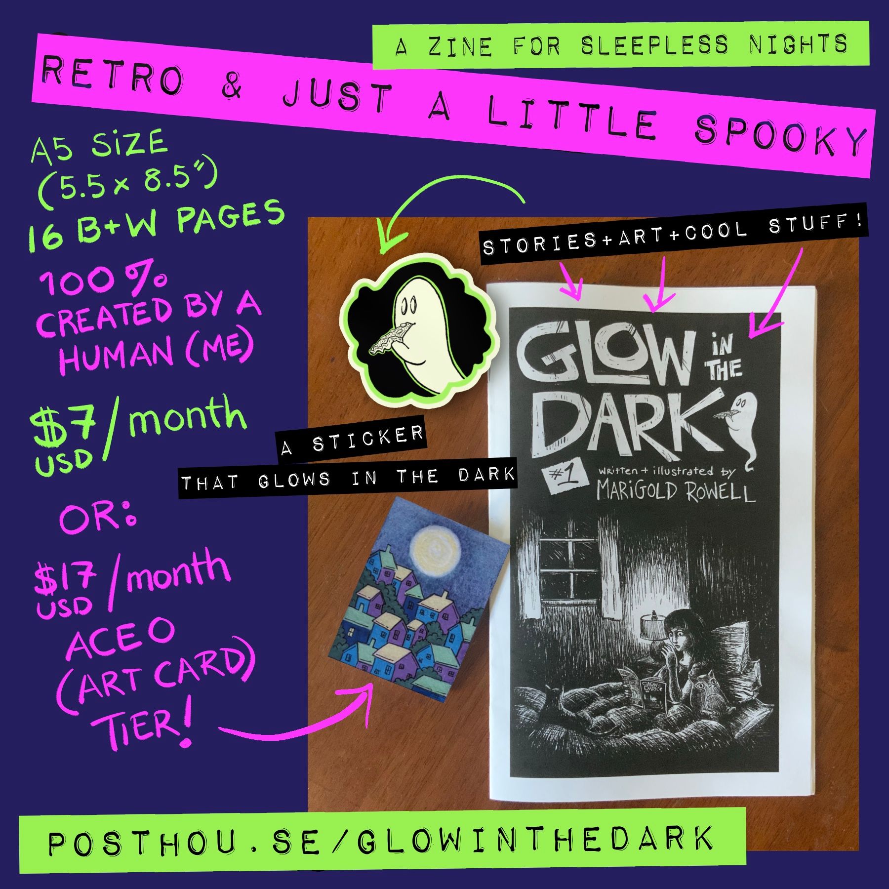 Glow in the Dark Zine Club preview