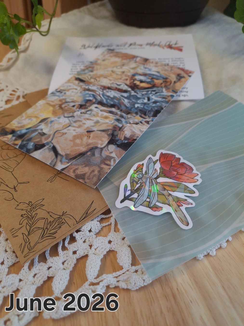 Wildflower and Pine Art Mail Club header