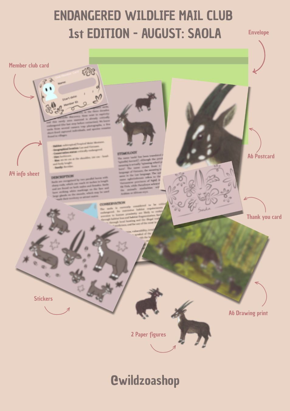 Endangered Wildlife Mail Club header
