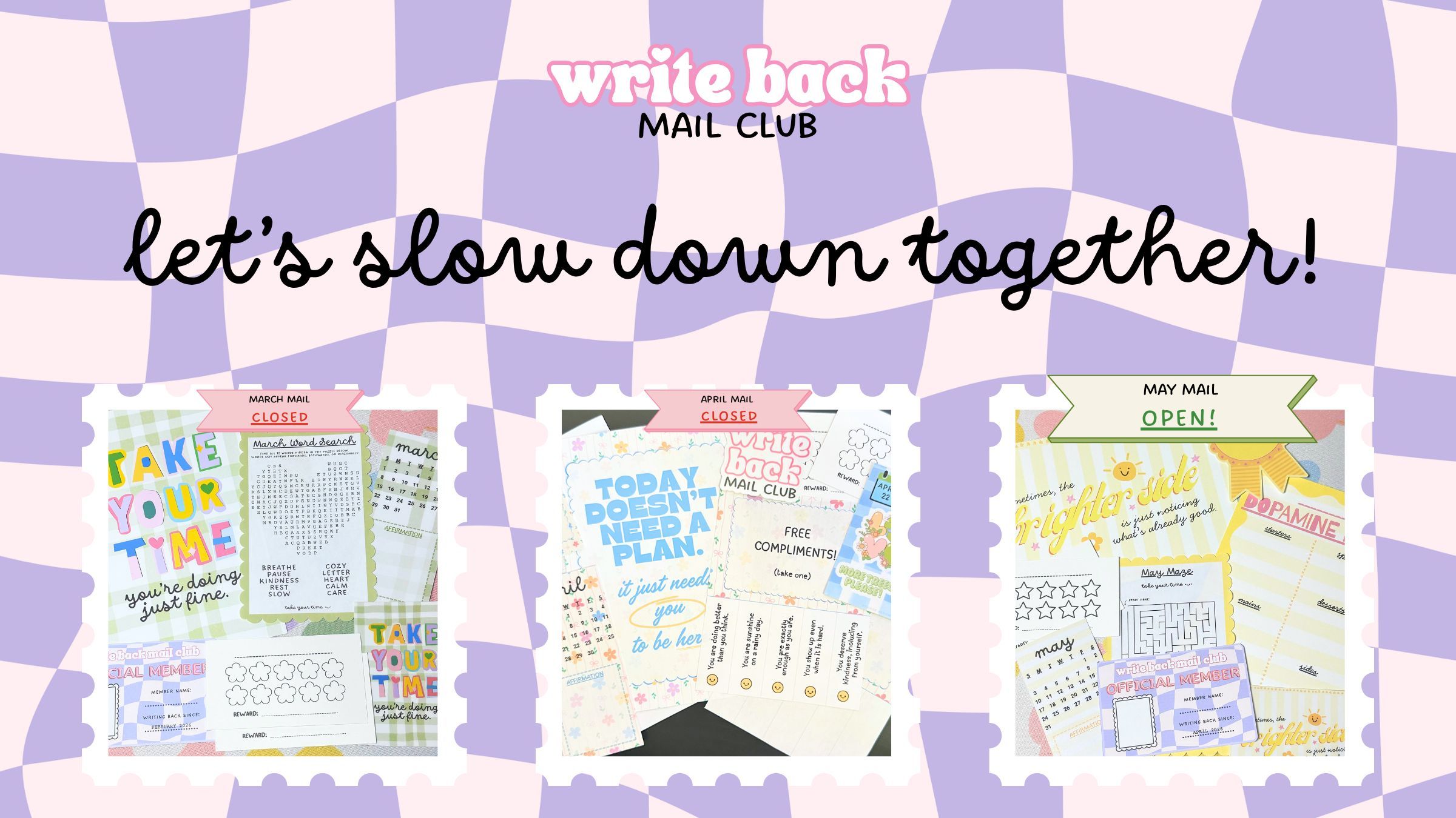 Write Back Mail Club header
