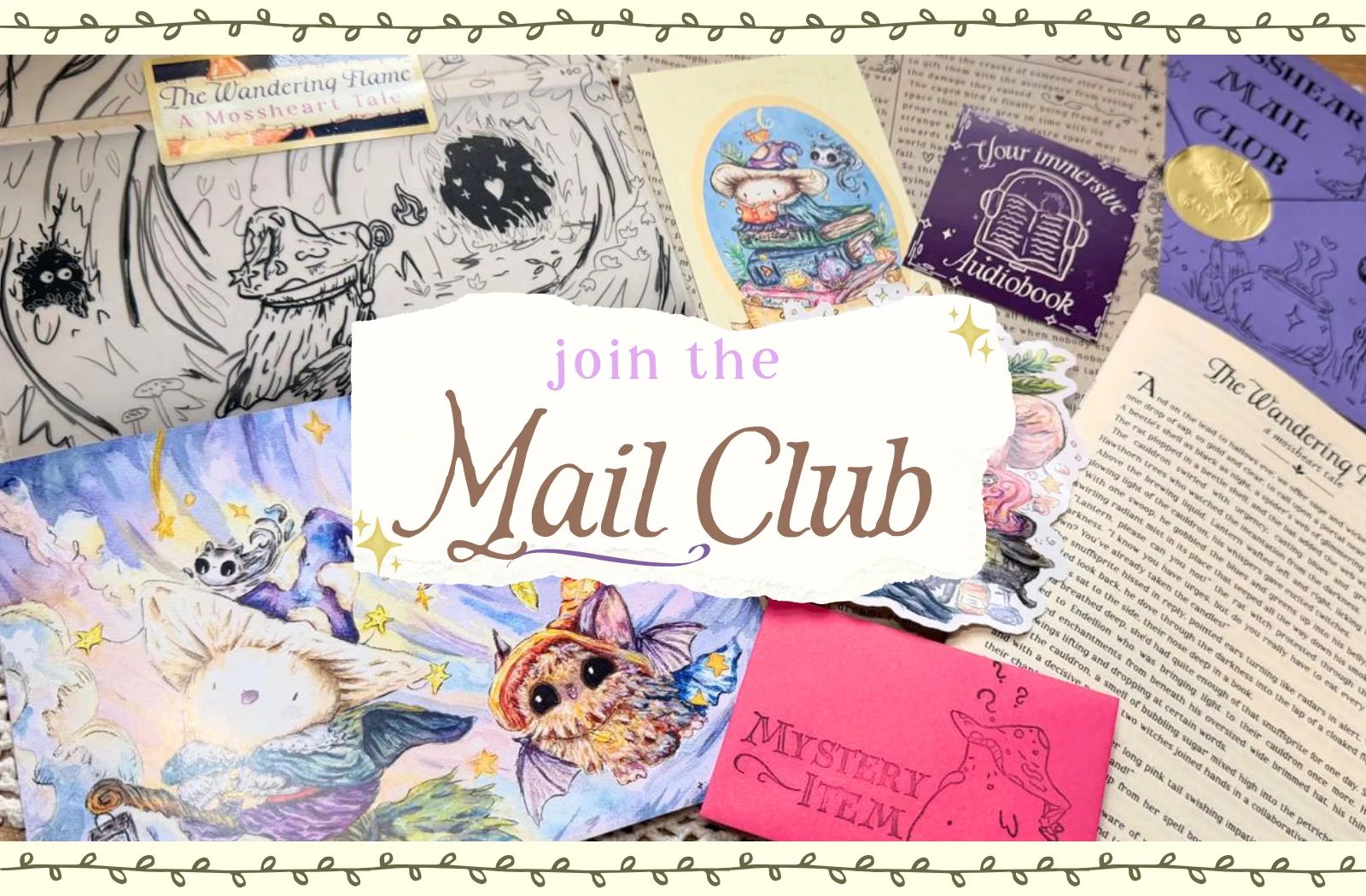 The Mossheart Mail Club header