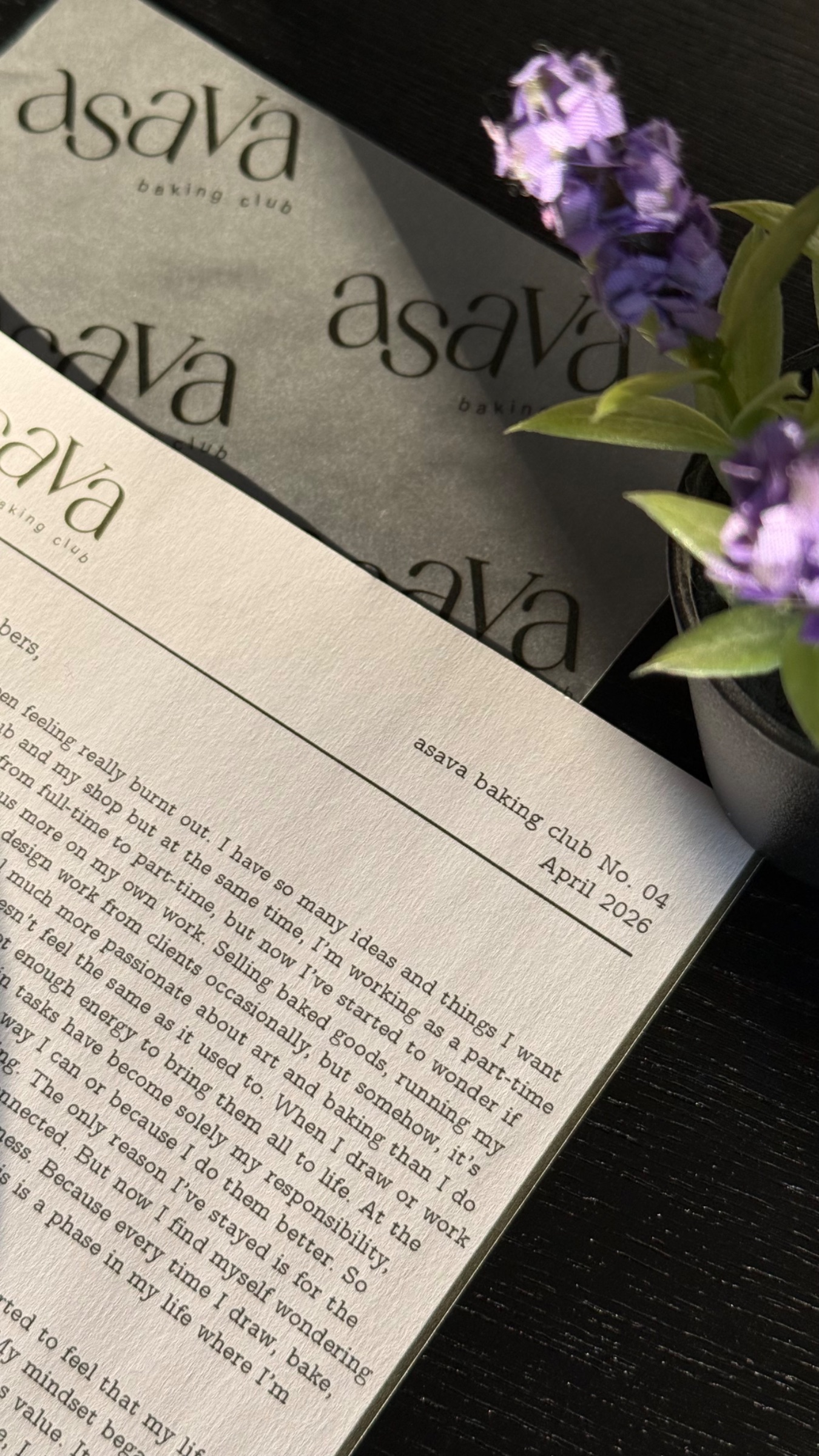 Asava Baking Club preview